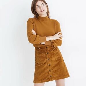 Madewell Brown Corduroy Skirt